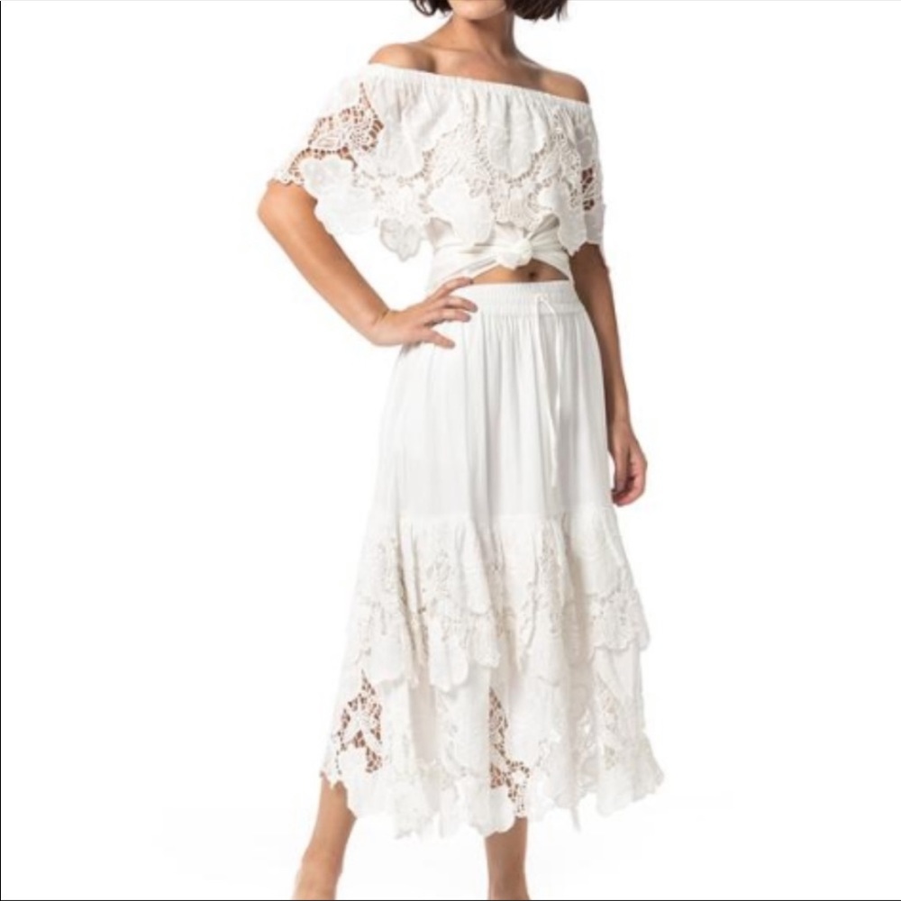 NWT - ASTARS Embroidered Lace Skirt & Top